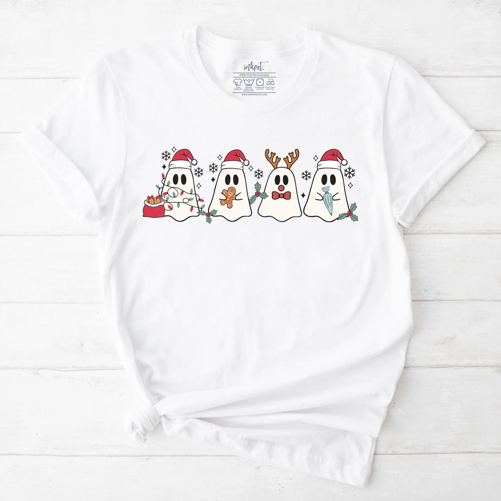 Cute Christmas Ghosts T-Shirt