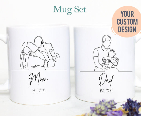 Promoted to Mom and Dad Individual OR Mug Set