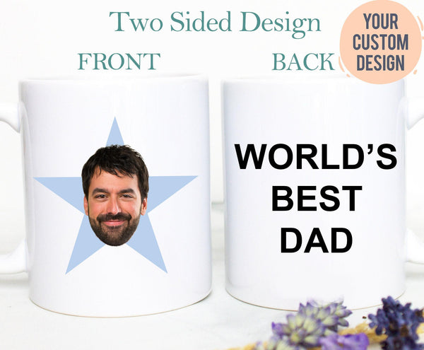 The Office - Custom Photo Star Face World's Best Dad Mug