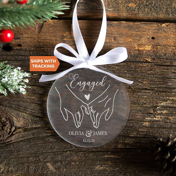 Personalized Engaged Ornament