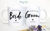 Father of the Bride Father of the Groom Individual or Mug Set Custom Name With Date - White Ceramic Mug