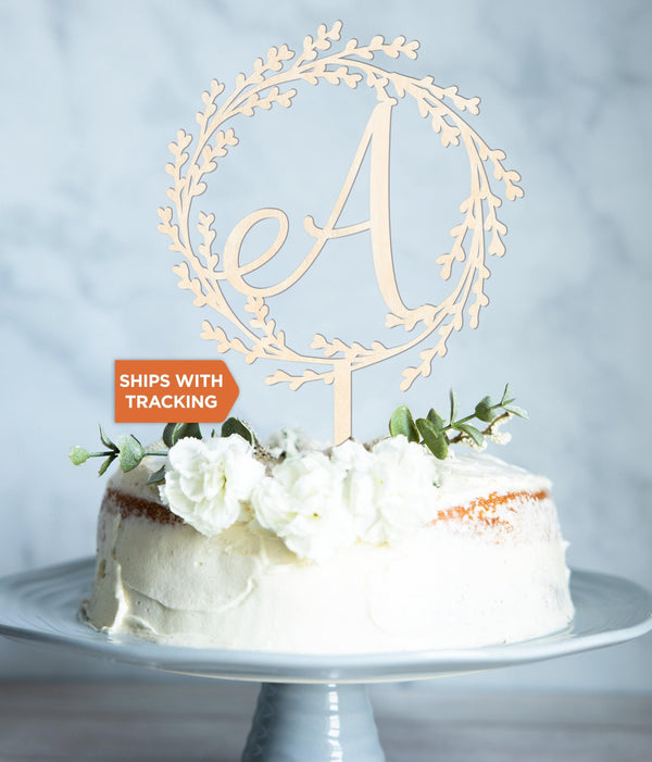Custom Initial Wedding Cake Topper