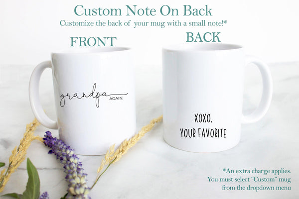 Grandpa and Grandma Again Individual or Mug Set - White Ceramic Mug
