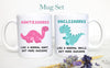 Personalized Auntiesaurus Uncle Individual OR Mug Set, Pregnancy Reveal Custom Gift New Aunt Uncle Custom Baby Announcement Shower New Baby
