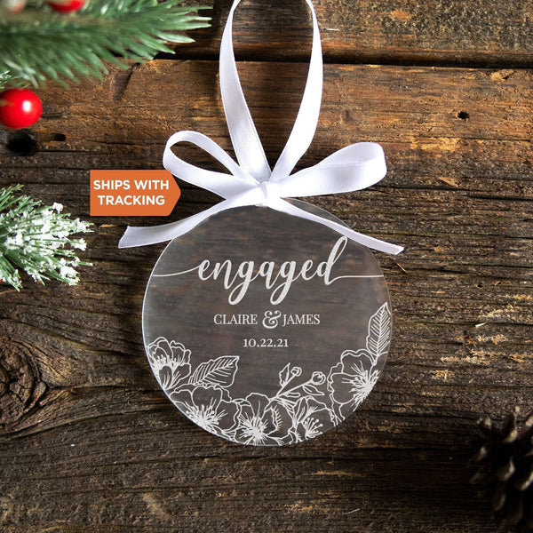 Personalized Engaged Ornament
