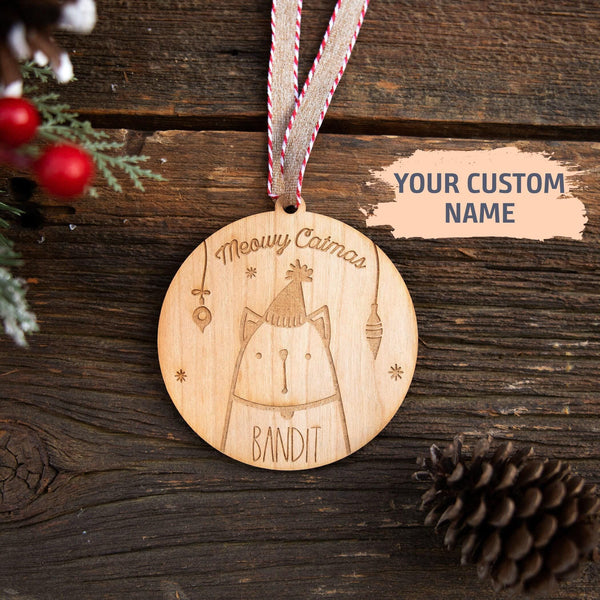 Custom Cat Pet Christmas Ornament