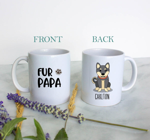 Personalized Dog Dad Mug - White Ceramic Custom Mug