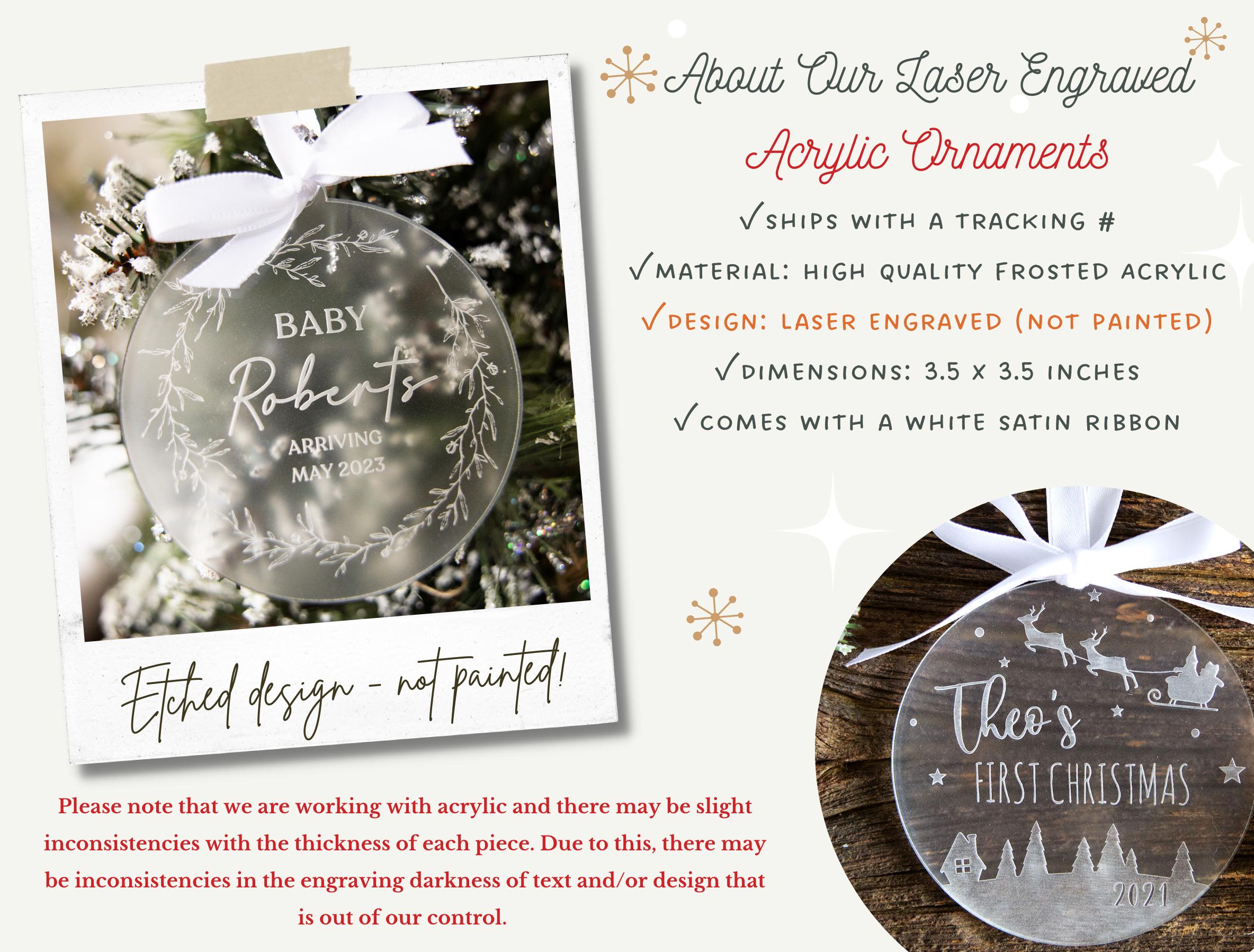 Personalized Dog or Cat First Christmas Ornament