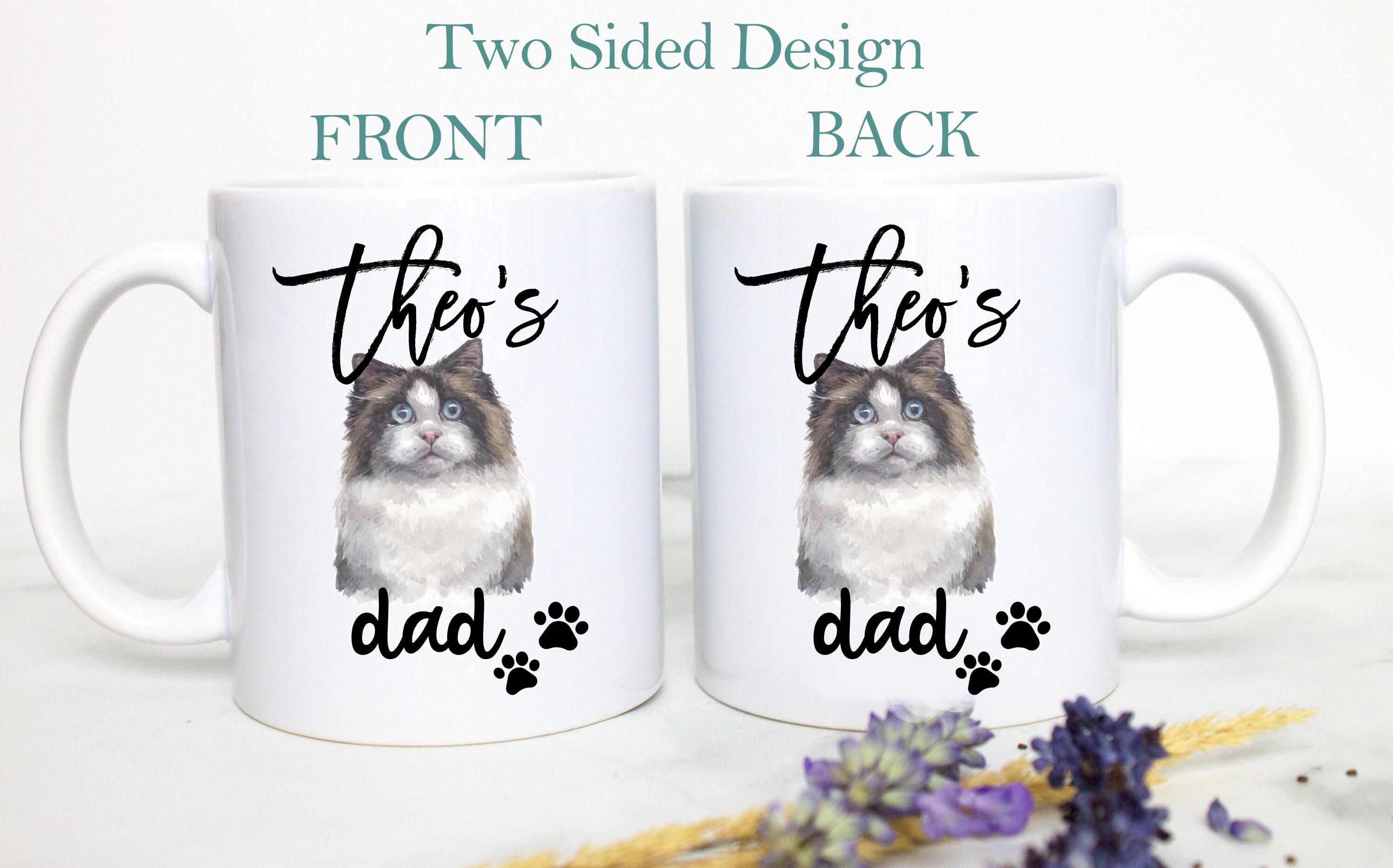 Personalized Ragdoll Cat Mom and Dad Individual or Mug Set - White Ceramic Custom Mug