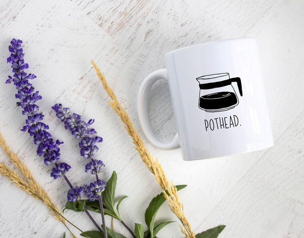 Pothead - White Ceramic Mug