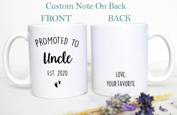Promoted to Auntie and Uncle Individual OR Mug Set