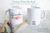 Bright Floral with Custom Name - White Ceramic Mug