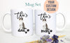 Personalized Norwegian Cat Mom and Dad Individual or Mug Set- White Ceramic Custom Mug