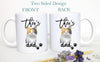 Personalized Tabby Cat Mom and Dad Individual or Mug Set #2- White Ceramic Custom Mug