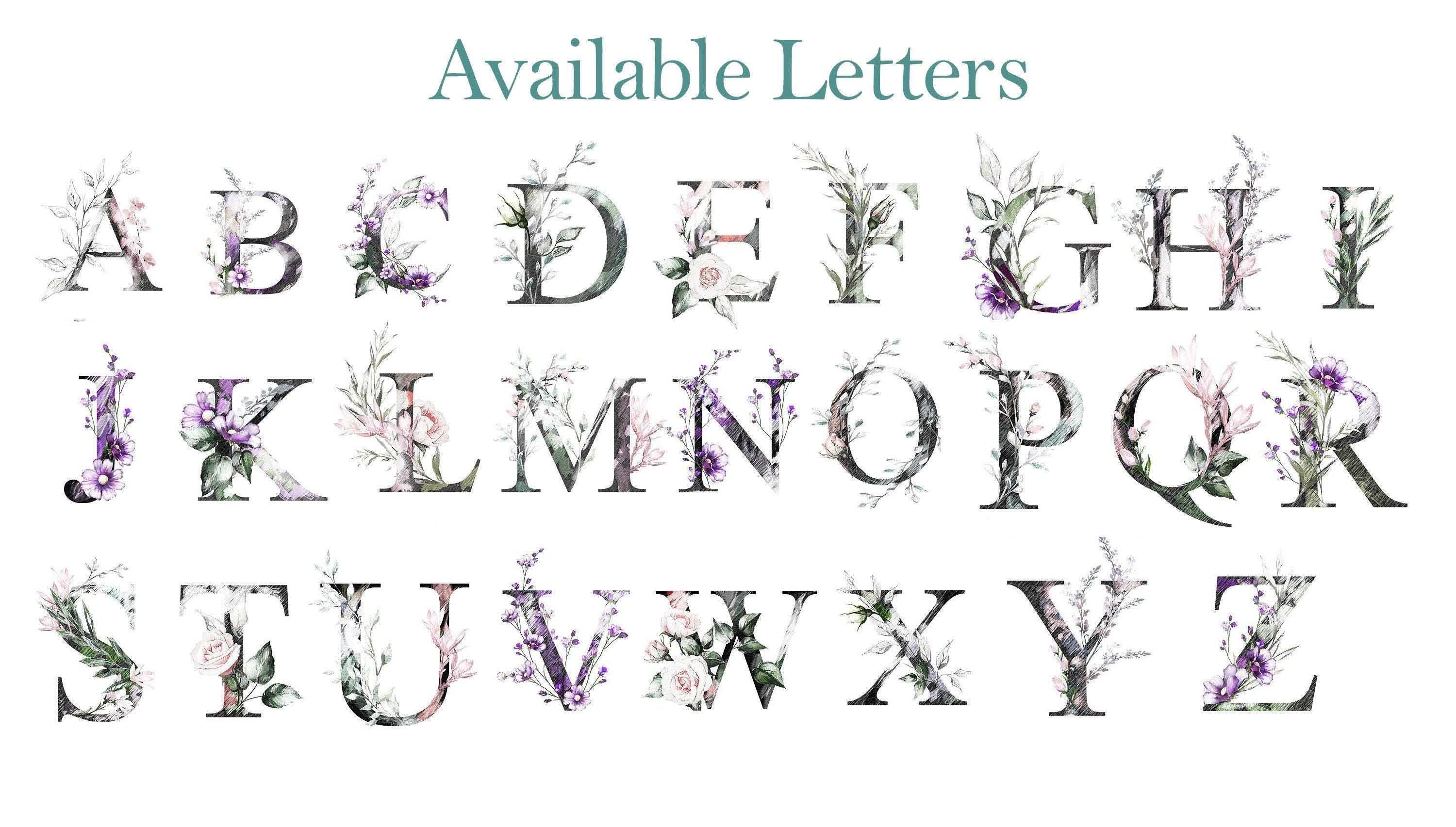 Woodland Floral with Custom Initial and Name - White Ceramic Mug