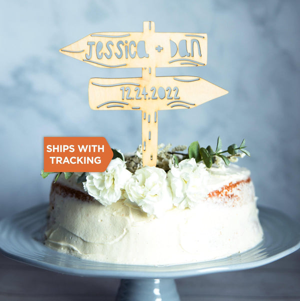 Custom Name Wedding Cake Topper