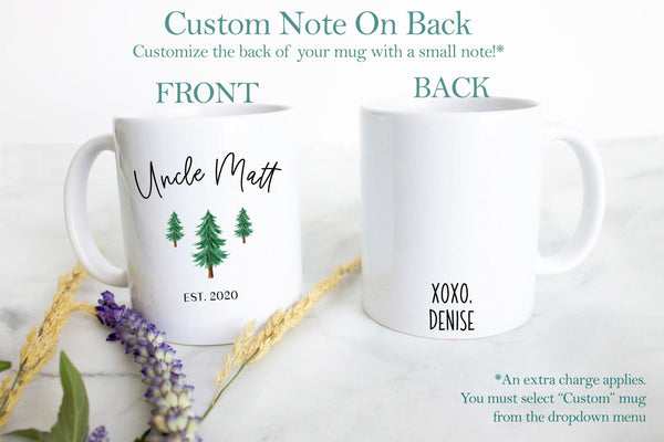 Personalized Aunt and Uncle Name Summer Individual or Mug Set - White Ceramic Mug