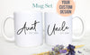 Personalized Aunt and Uncle Individual OR Mug Set