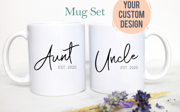 Personalized Aunt and Uncle Individual OR Mug Set