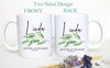 Greenery Eucalyptus Leaf Mother of the Groom, Mother of the Bride Custom Name - White Ceramic Mug