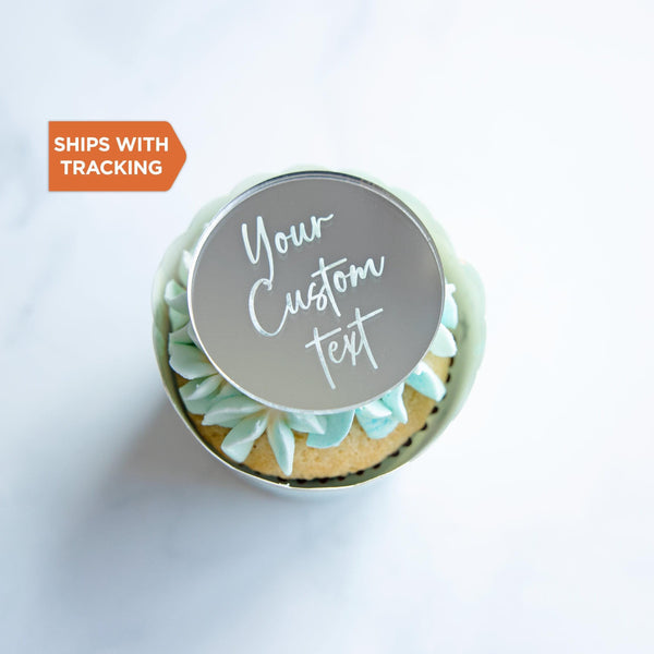 Custom Text Cupcake Topper