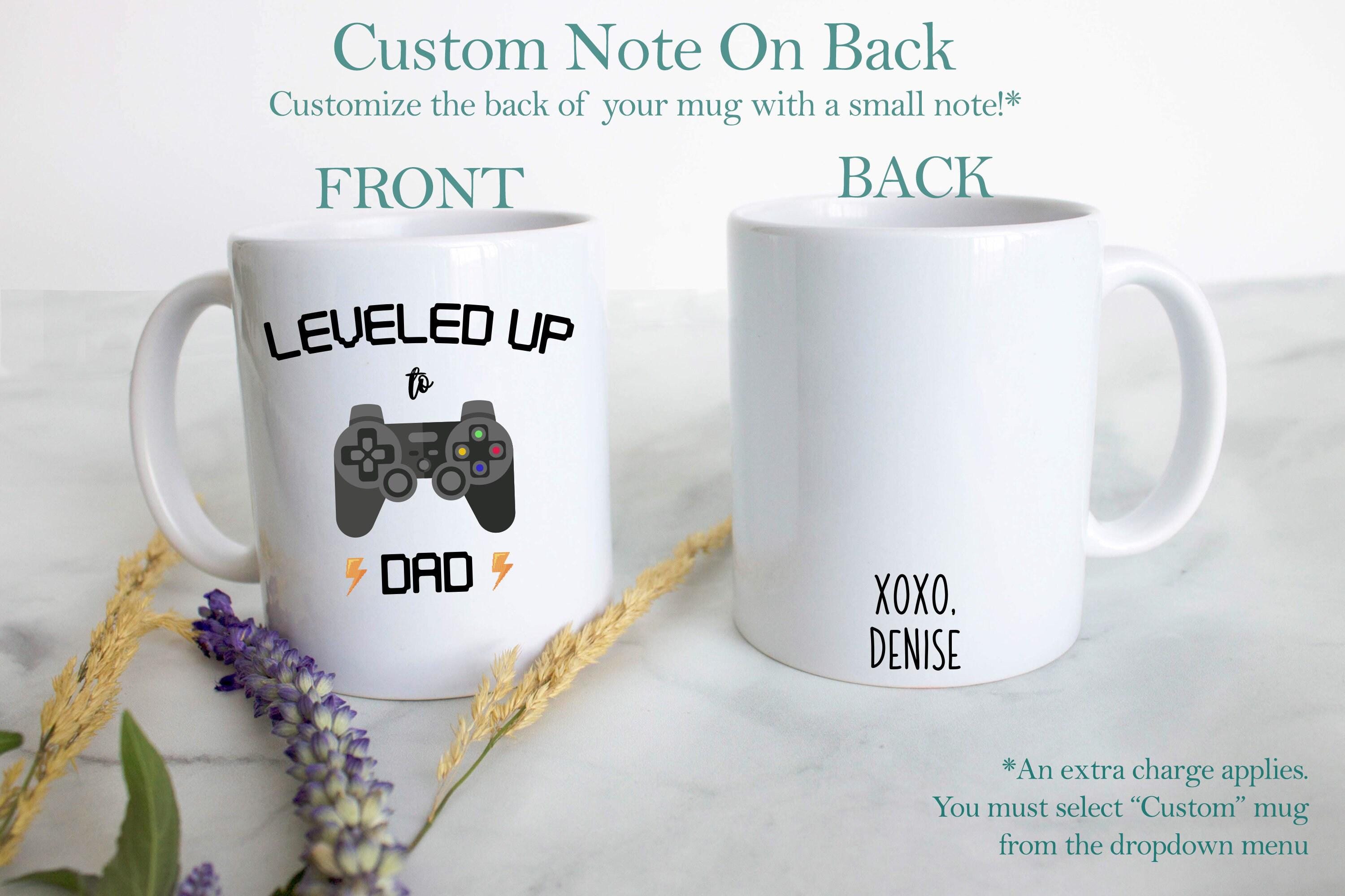 Leveled Up to Dad PlayStation - White Ceramic Mug