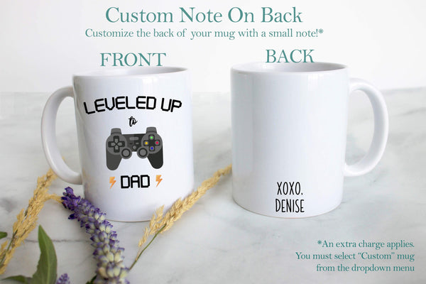 Leveled Up to Dad PlayStation - White Ceramic Mug
