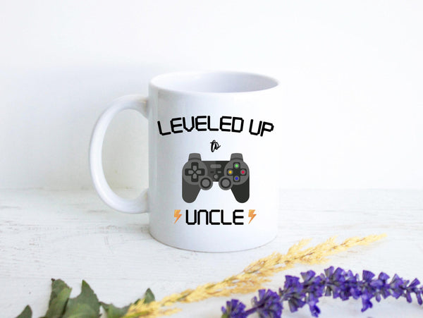 Leveled Up to Uncle Playstation - White Ceramic Mug