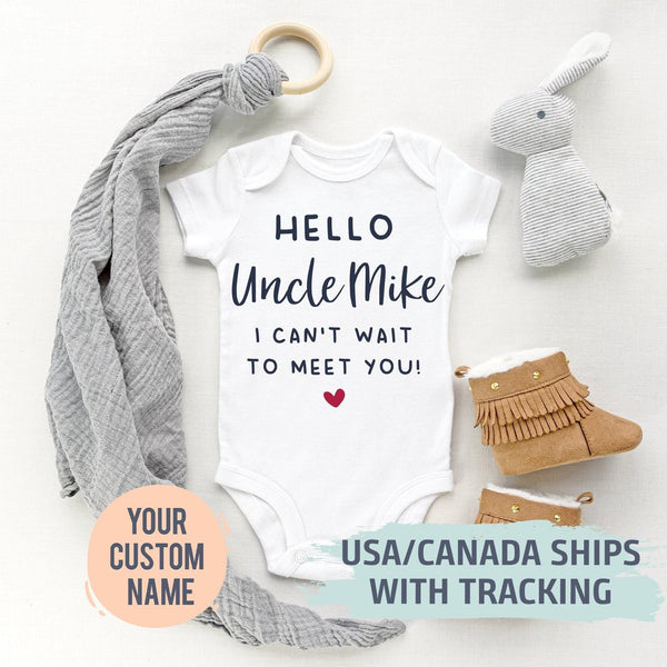 Personalized Hello Uncle Bodysuit