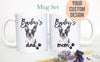 Personalized Boston Terrier Mom and Dad Individual or Mug Set - White Ceramic Custom Mug