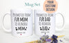 Promoted from Fur Mom and Dad to Human Individual or Mug Set #2 - White Ceramic Mug