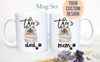 Personalized Himalayan Cat Mom and Dad Individual or Mug Set- White Ceramic Custom Mug