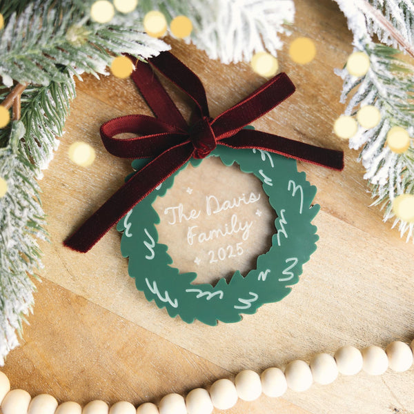 Personalized Family Ornament, Custom Family Name Christmas Ornament, Ornament with Names, Family Christmas Gift, Holiday Tree Keepsake