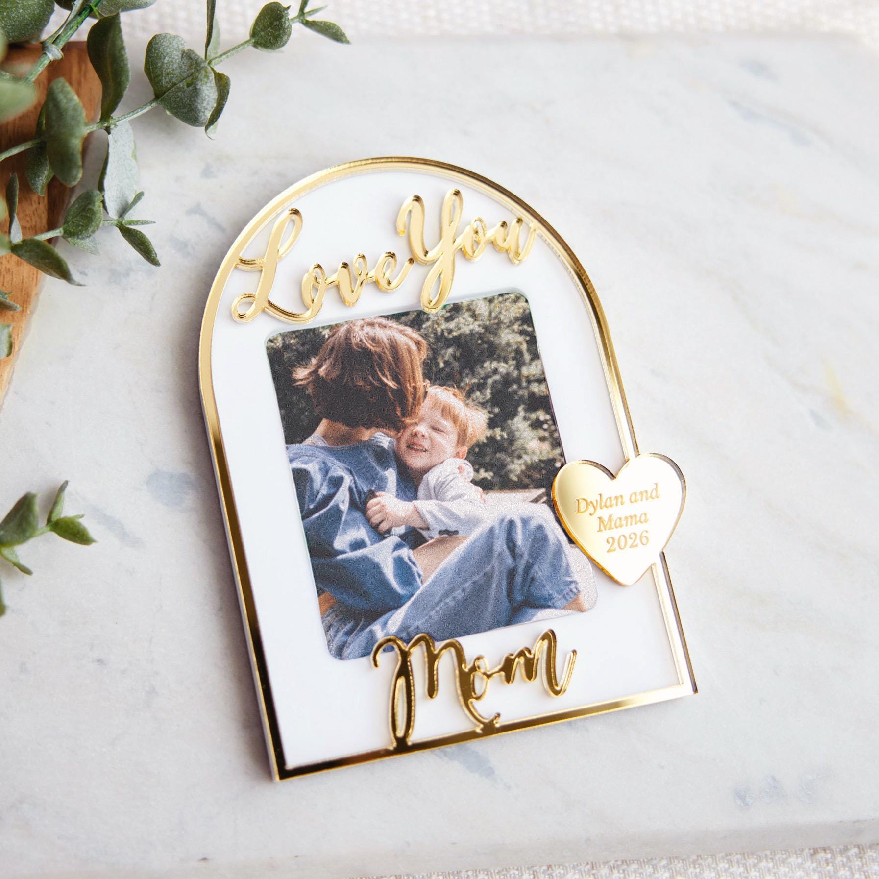 Personalized Photo Magnet for Mom, Mother's Day Gift, Custom Picture Magnet, Fridge Photo Gift, Family Keepsake for Mom