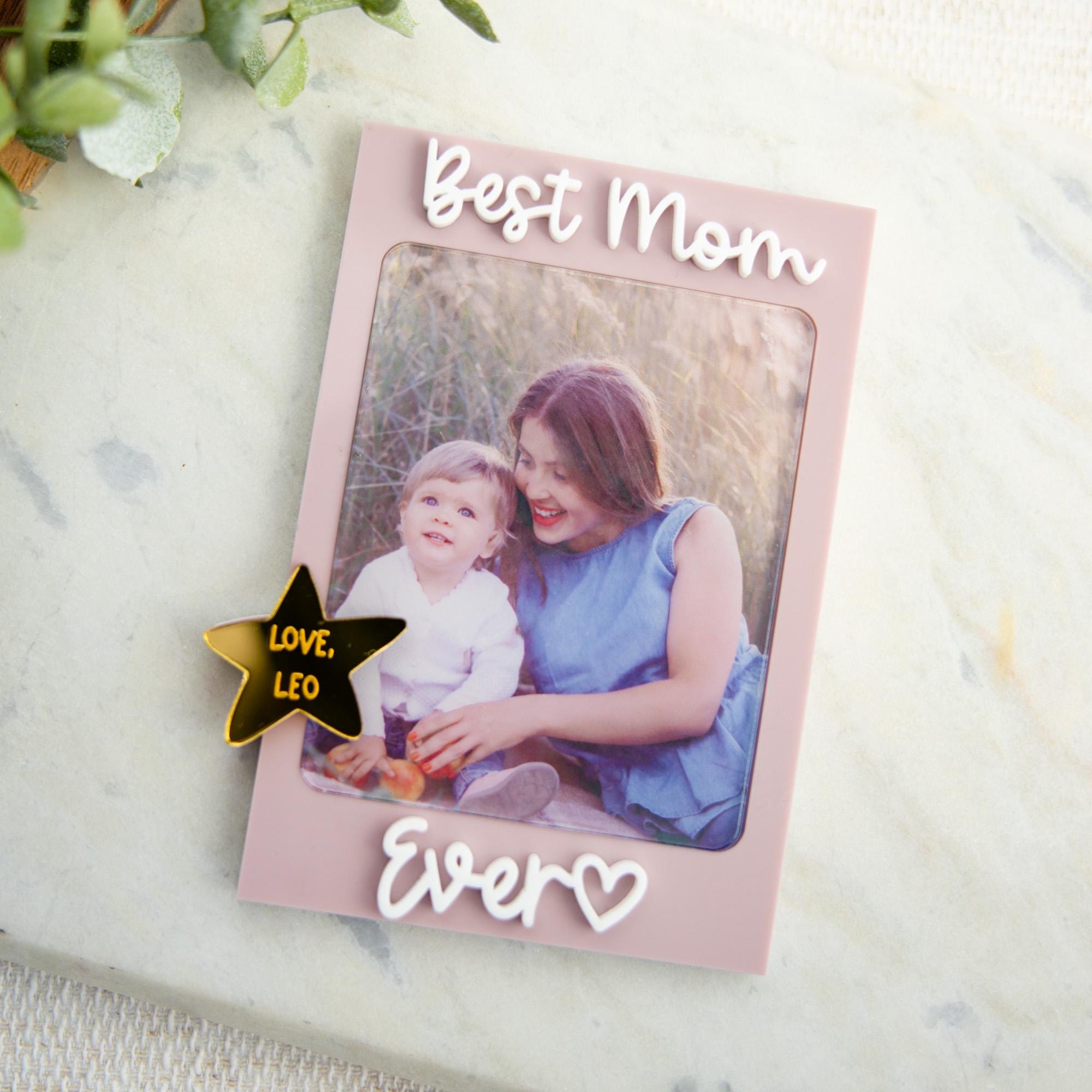 Best Mom Ever Gift, Personalized Photo Magnet, Custom Mom Magnet, Mother's Day Gift, Grandma Gift, Fridge Magnet Keepsake