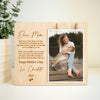 Mothers Day Gift for Mom, Personalized Engraved Photo Frame, Mom Gift from Kids, Custom Wood Frame, Photo Display Frame