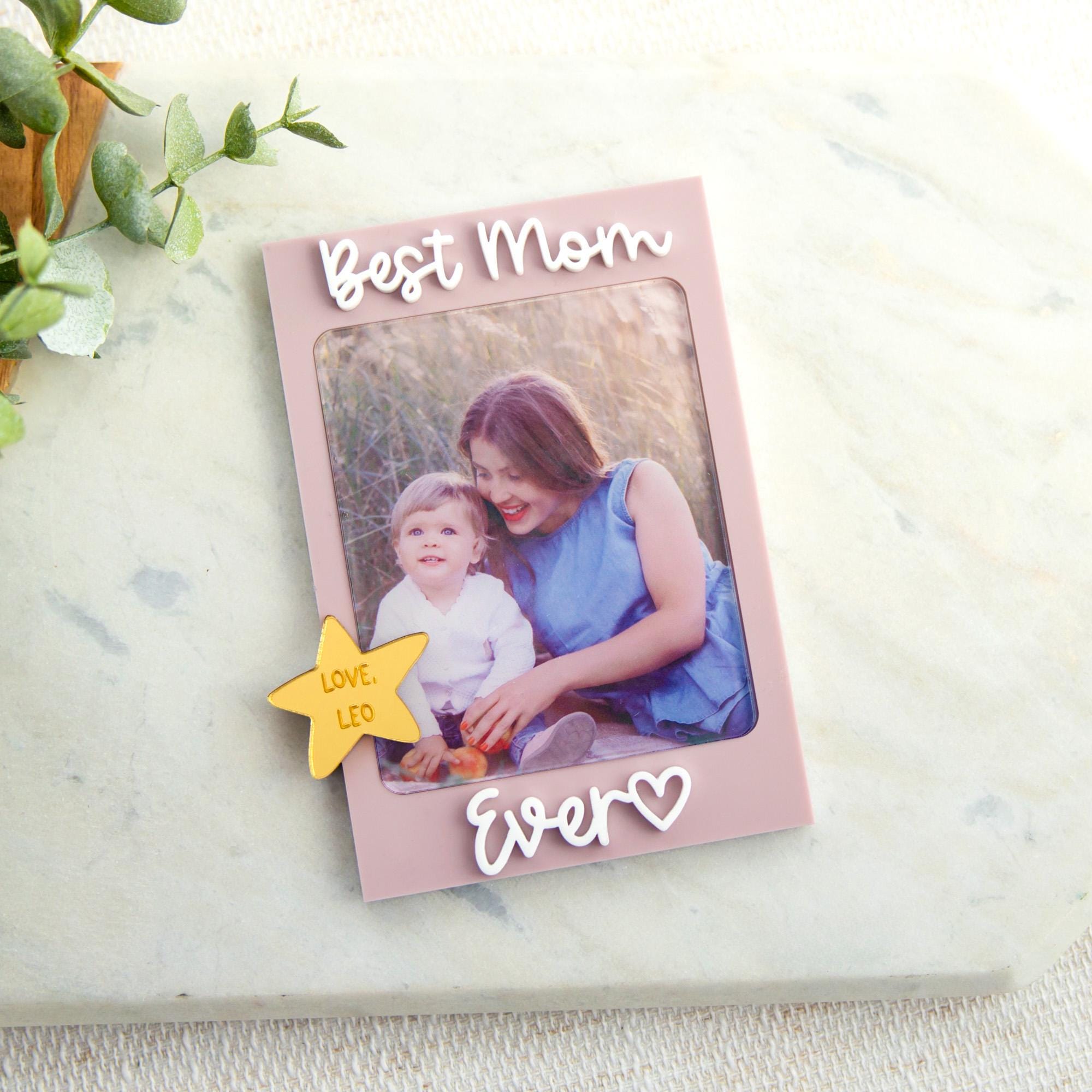 Best Mom Ever Gift, Personalized Photo Magnet, Custom Mom Magnet, Mother's Day Gift, Grandma Gift, Fridge Magnet Keepsake
