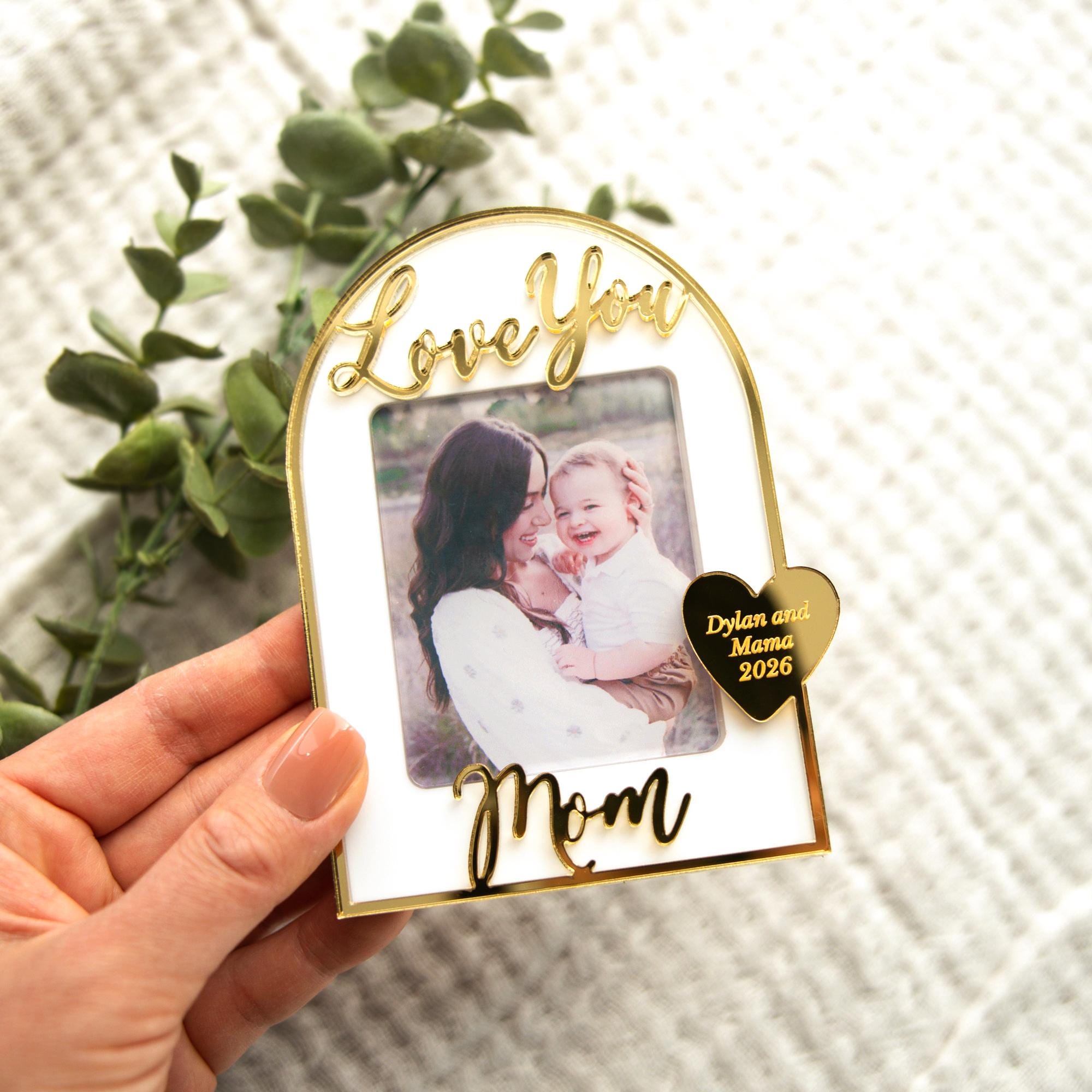 Personalized Photo Magnet for Mom, Mother's Day Gift, Custom Picture Magnet, Fridge Photo Gift, Family Keepsake for Mom