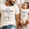 Our First Father’s Day Together Shirt, Personalized Dad Baby Matching Set, Custom Names Tee, First Fathers Day 2026 Gift