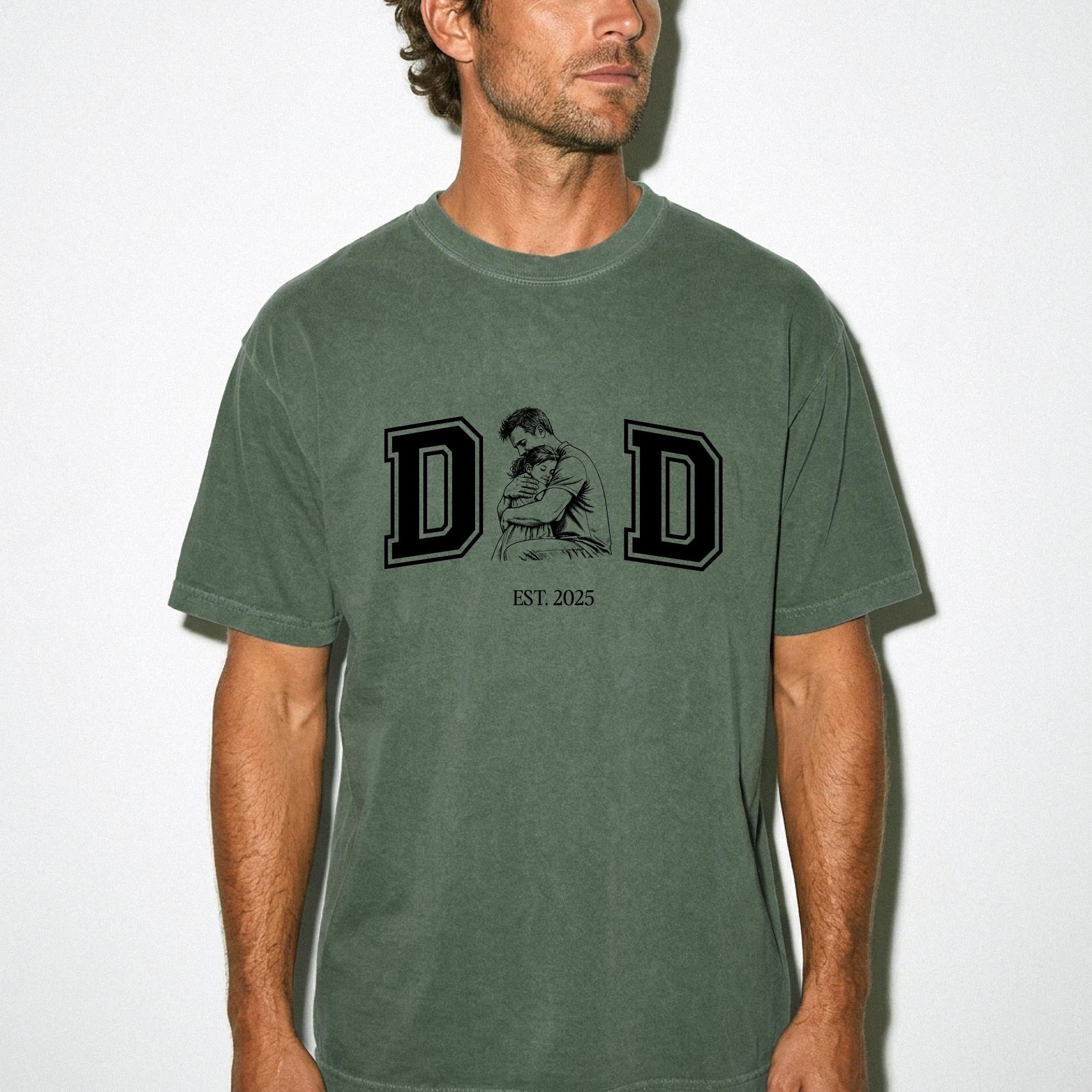 Custom Photo Dad Shirt, Personalized Father Daughter Shirt, Father's Day Gift for Dad, Photo Upload Tee, Dad Est Year Shirt