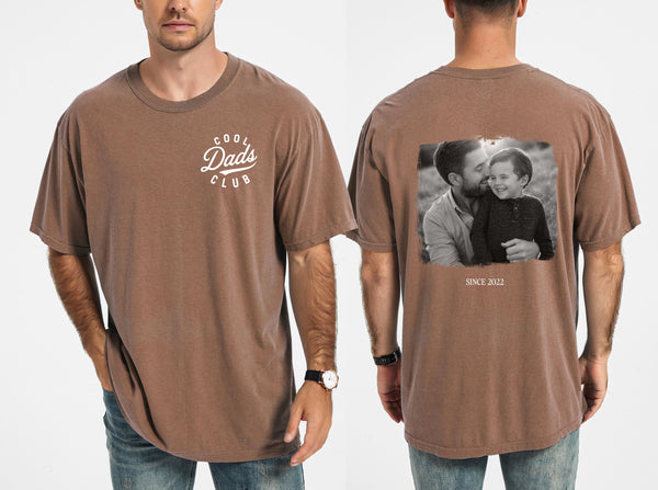 Custom Photo Dad Shirt, Personalized Father's Day Gift for Dad, Cool Dads Club Shirt, Dad EST Year Tee, Gift From Kids