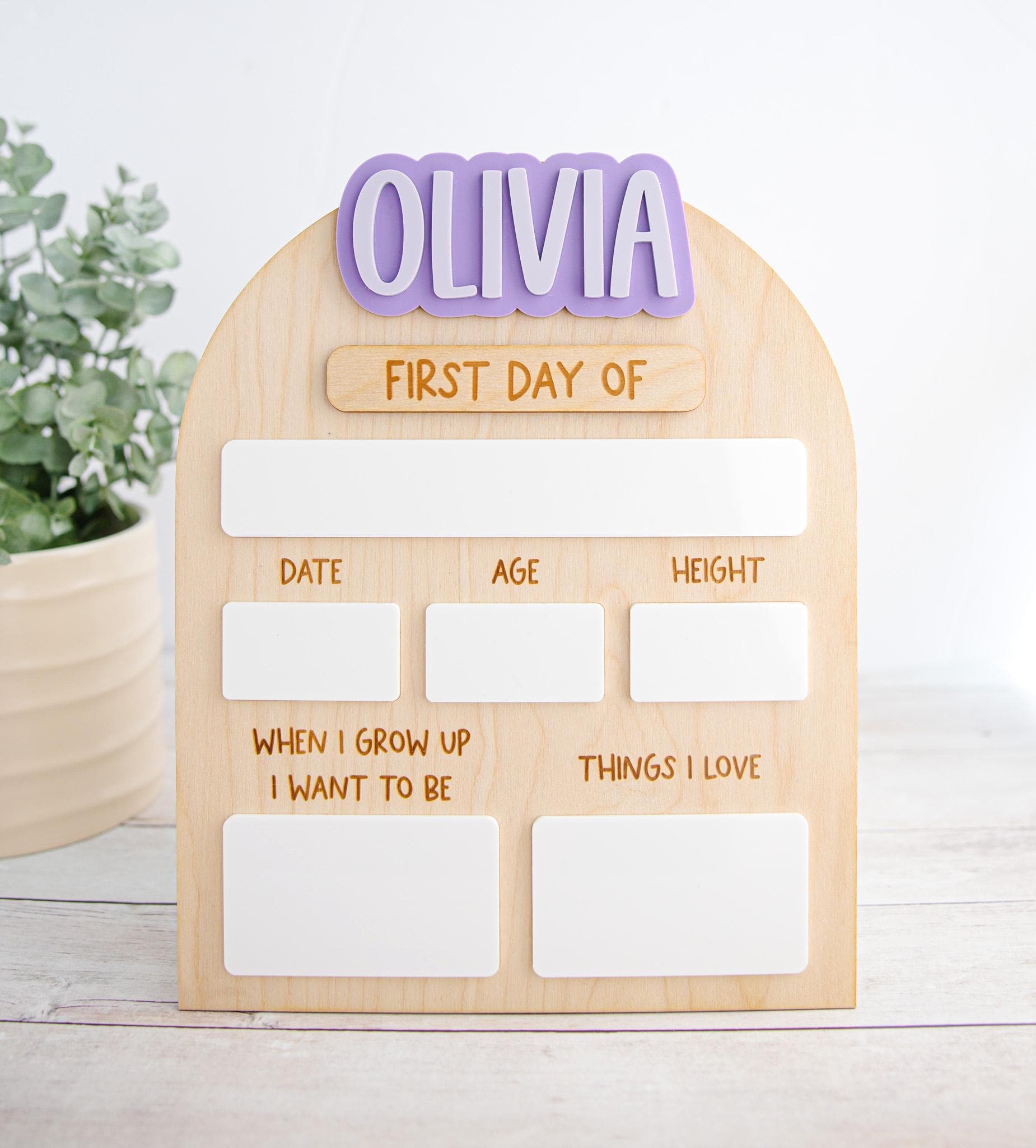 First & Last Day of School Sign, Custom Back to School Board, Reusable School Milestone Board, Photo Prop Sign