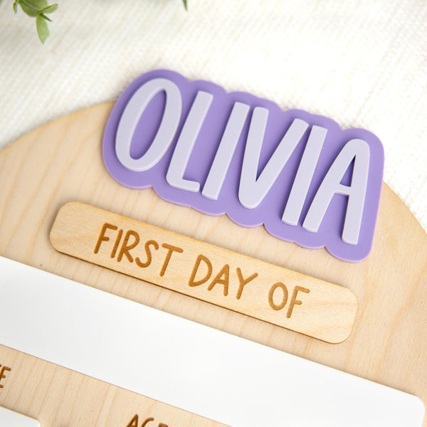 First & Last Day of School Sign, Custom Back to School Board, Reusable School Milestone Board, Photo Prop Sign