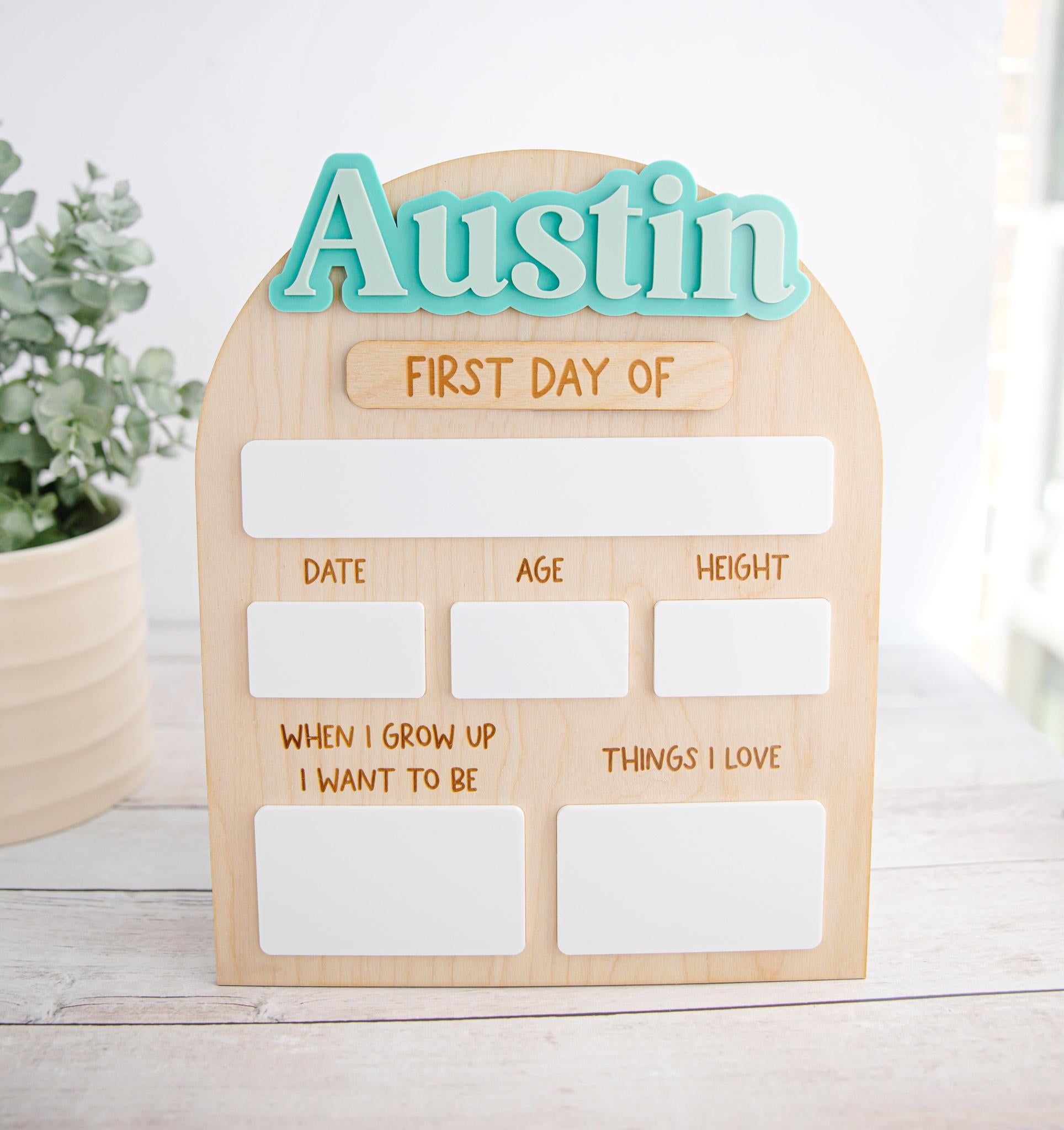 First & Last Day of School Sign, Custom Back to School Board, Reusable School Milestone Board, Photo Prop Sign