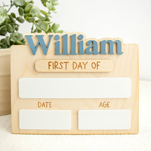 Personalized First & Last Day of School Sign, Custom Back to School Board, Reusable School Milestone Board, Photo Prop Sign