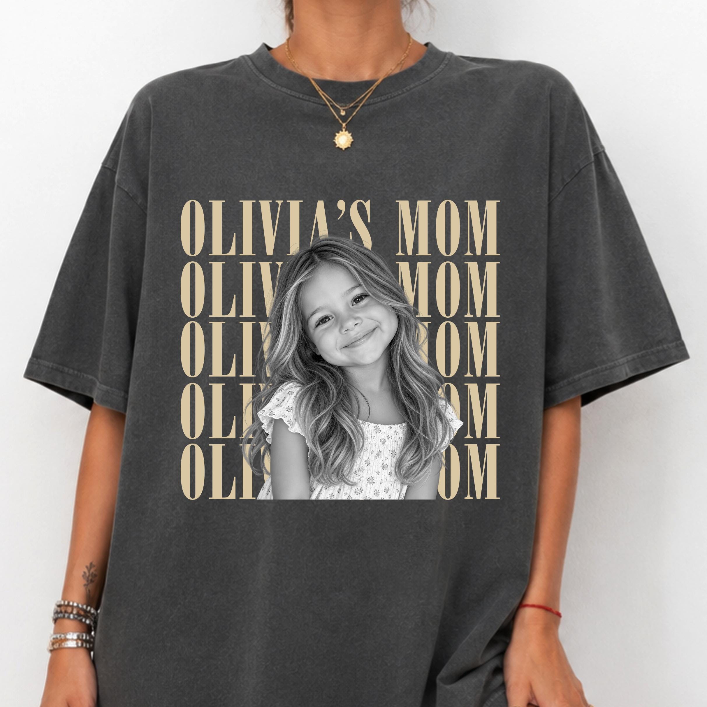 Comfort Colors® Custom Mom Photo Shirt or Sweatshirt, Personalized Mom Shirt, Vintage Photo T-Shirt, Mother’s Day Gift for Mom