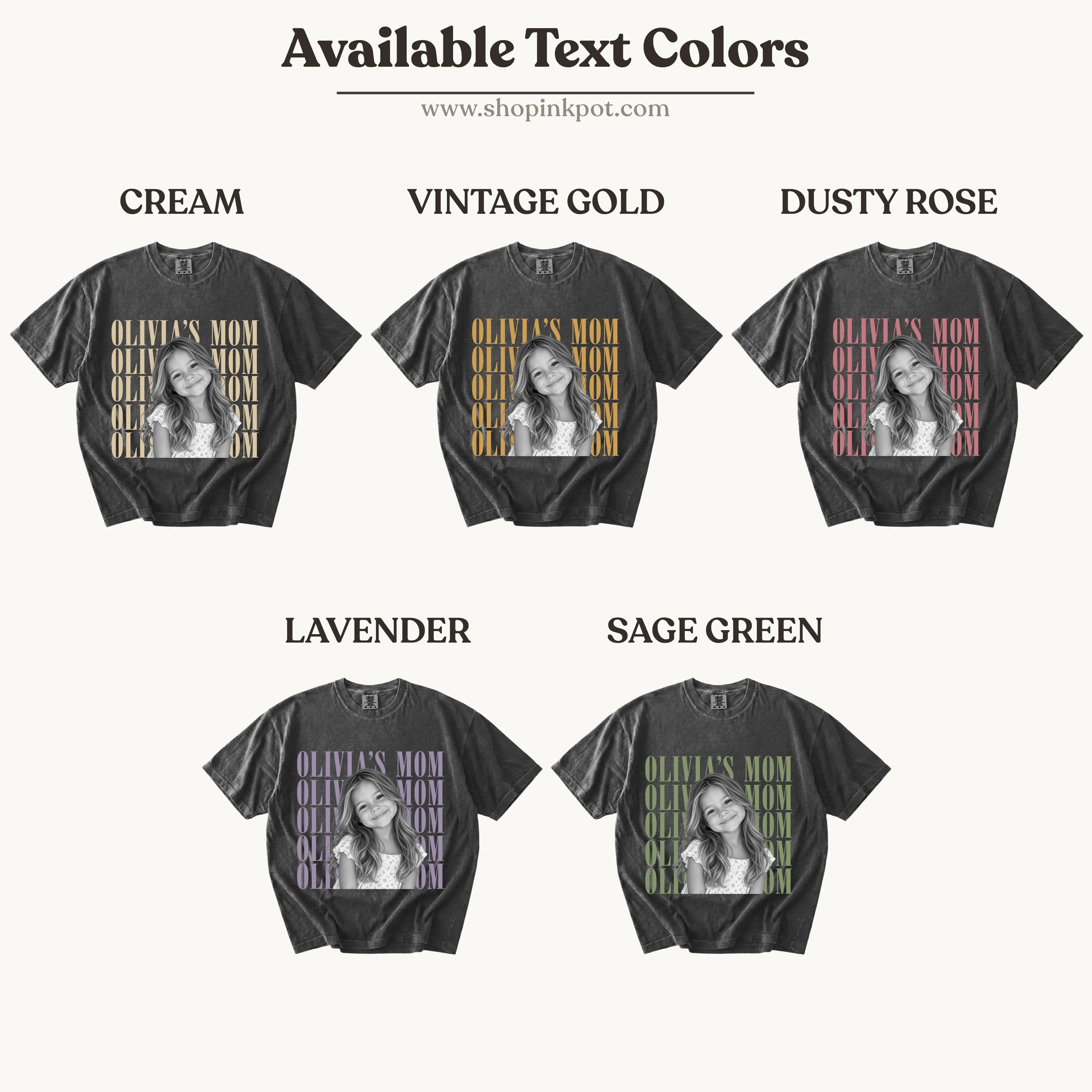 Comfort Colors® Custom Mom Photo Shirt or Sweatshirt, Personalized Mom Shirt, Vintage Photo T-Shirt, Mother’s Day Gift for Mom
