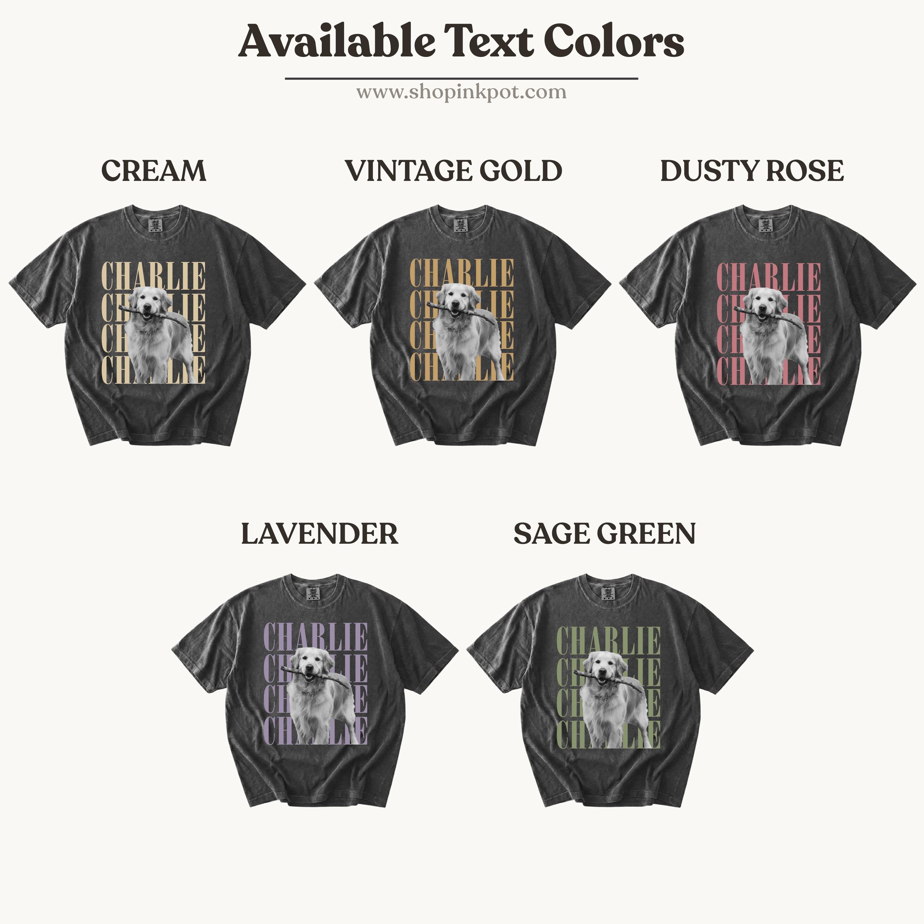 Comfort Colors® Custom Pet Photo Shirt, Personalized Dog Mom or Dad Shirt or Sweatshirt, Vintage Pet Portrait T-Shirt