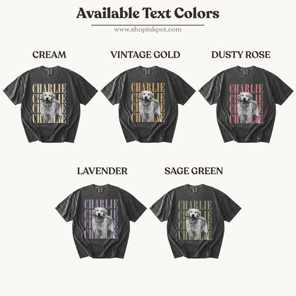 Comfort Colors® Custom Pet Photo Shirt or Sweatshirt, Personalized Pet Name T-Shirt, Vintage Dog & Cat Shirt