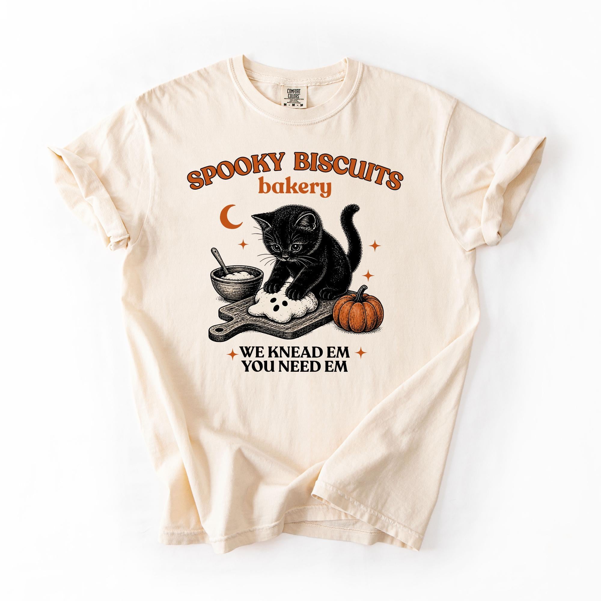 Spooky Biscuits T-Shirt | Baking Shirt, Gift For Baker, Funny Baking Shirt, Bakery Gift,Baking Mom Shirt, Cat Shirt